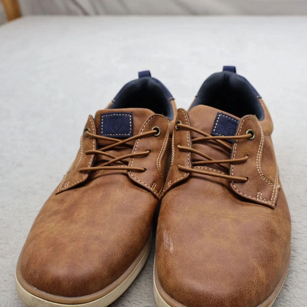Deer Stags Big Boys 7M Oxford Sneakers‎ Brwn Faux Leather Casual Walk Conrad JR
